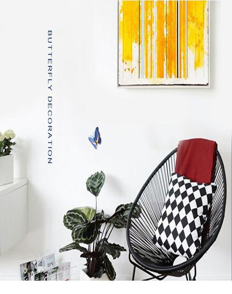 

светлый двойной слой костюм магнитная бабочка интерьер свадьба украшения дома 3d стерео стена наклейка высота поддельный холодильник магнит