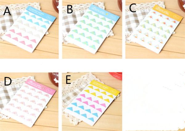 

24 stickers/sheet diy colorful compilation p corner paper stickers for p albums frame decoration paste album scrapbooking