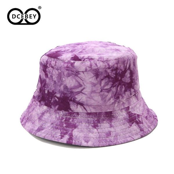 

wide brim hats dcebey double-sided wearing cap visor bucket hat men and women reversible tie-dyed ink painting pattern fisherman ship, Blue;gray