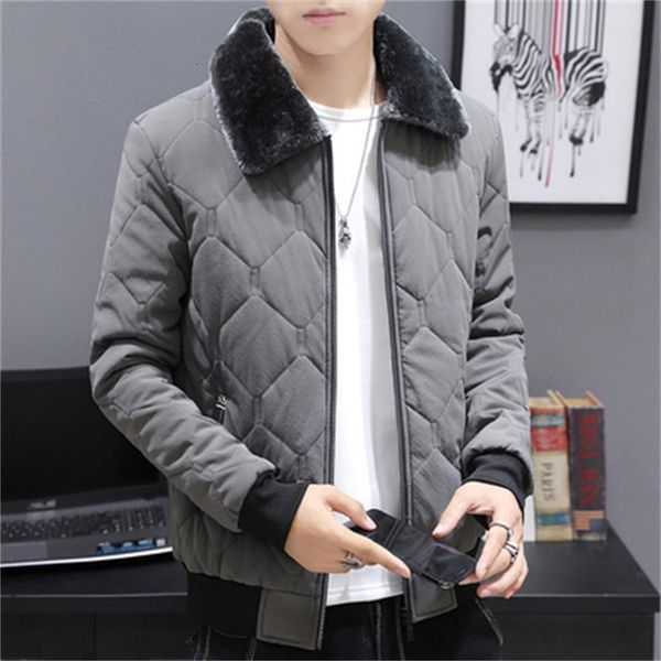 

2021 new masculino-acolchoado outono inverno novo fino puro curta algodo-acolchoado casuais juventude masculino 7sy1, Black