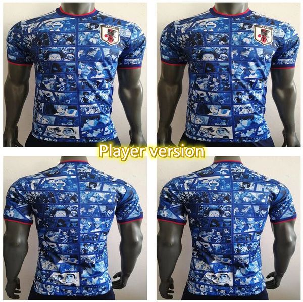 

player version japan cartoon soccer jersey 2021 2022 men short sleeve football shirt slim fitting uniformskmnewq, Black;yellow