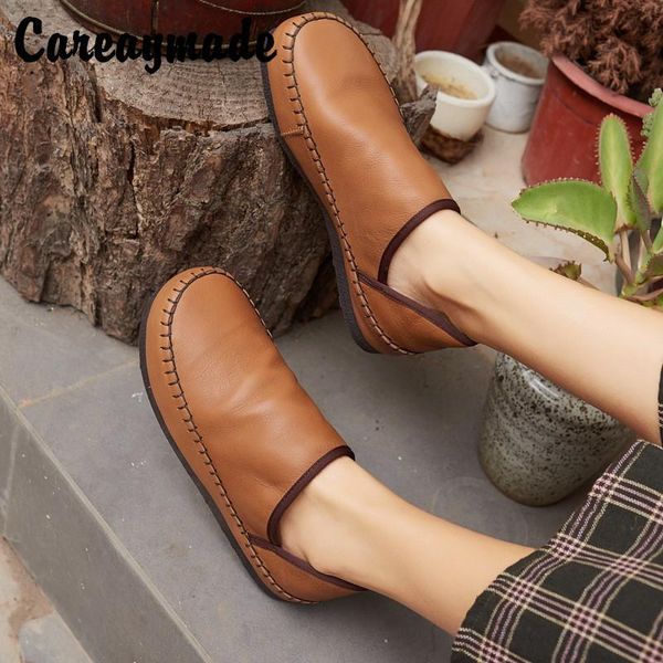 

careaymade-autumn&winter new japanese knitting sewing round head flat sole two shoes with plush warm soft skin bean shoes, Black