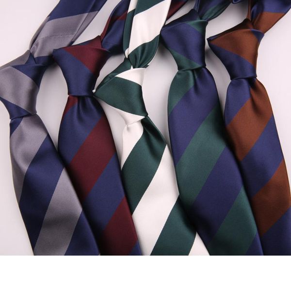 

neck ties 2021 7cm business classic for men handmade polyester striped necktie suit wedding tie cravats custom logo, Blue;purple