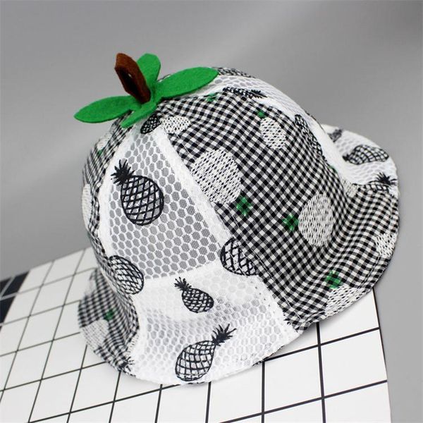 

2019 новая мода baby hat pine printing пряжа сетки ведра шляпы дышащей шляпы бассейна оттенок детская крышка bbymgv yh_pack, Black;white