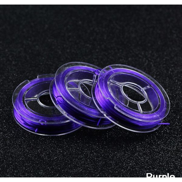

wlyees 1pcs 10m colorful stretch crystal flat elastic line 0.8mm diy thread cord string fit bracelet necklace jewelry making bbylfj