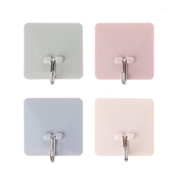 

adhesive hooks rotating strong sticky holder hanging bathroom kitchen hanger1