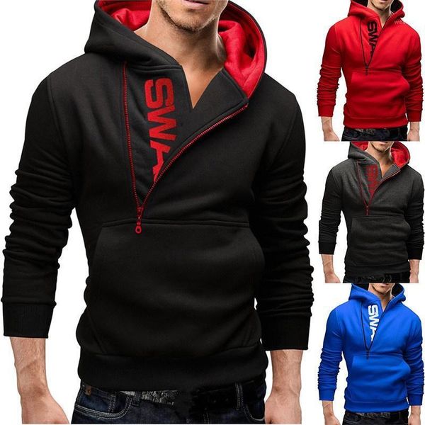 

icelion 2019 lado zíper hoodies moletom de algodão dos homens primavera carta impressão roupas esportivas pulôver fino agasalho1, Black