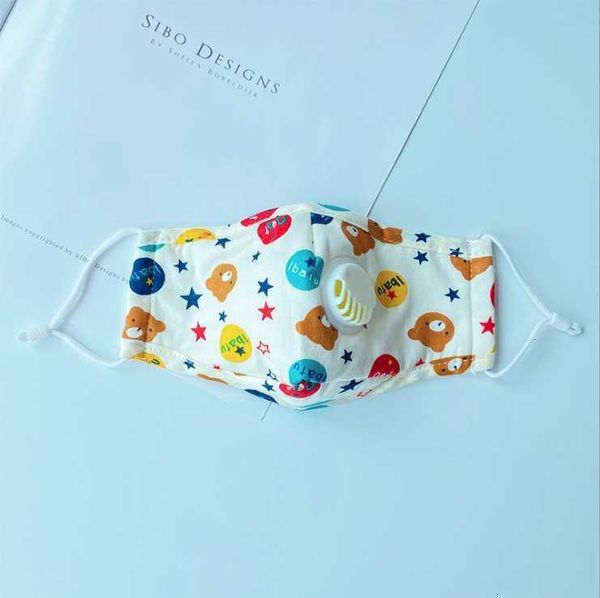 

us stock fashion reusable washable children design face mask mouth masks with breath valve anti-dust fabric filter pm2.5 7 nkke6