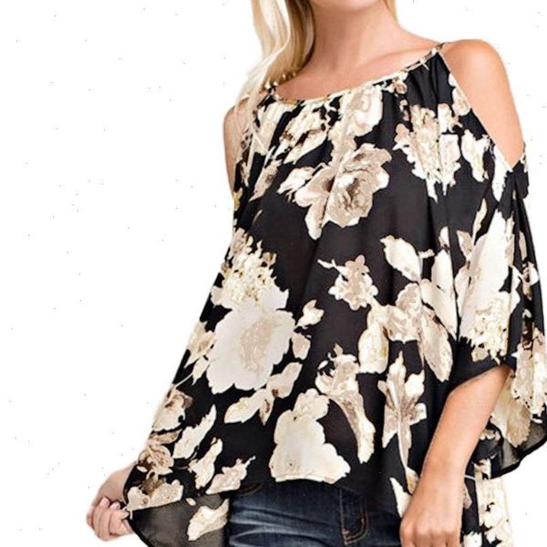 

off shoulder summer 2021 women blouse shirts plus size 3xl 4xl boho floral print blouses female tunic large sizes shirt, White
