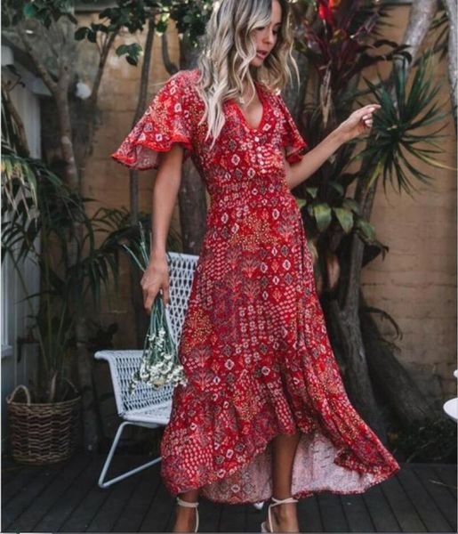 

spring / summer new women's ruffle print dress, Black;gray