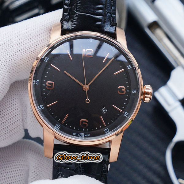 

version black date dial miyota japan 8215 automatic 15210or.oo.a002cr.01 mens watch rose gold case leather strap luxry gents watches, Slivery;brown
