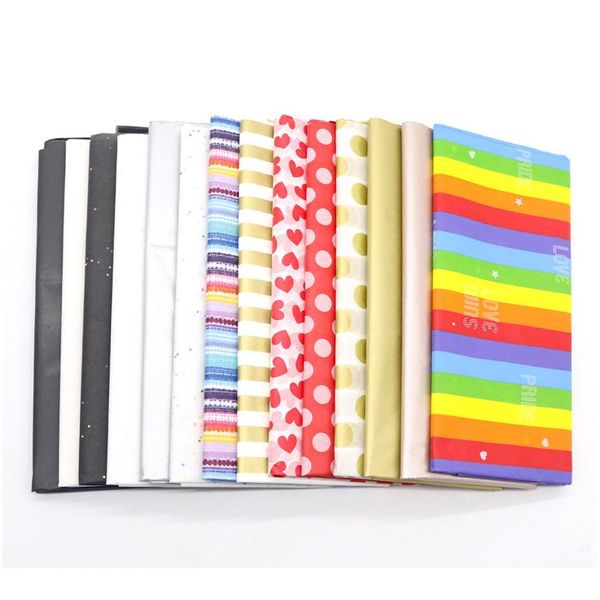

10sheets/lot 50*66 cm rainbow printed tissue paper christmas wrapping paper craft gift wrap wedding party home decor bbyibv