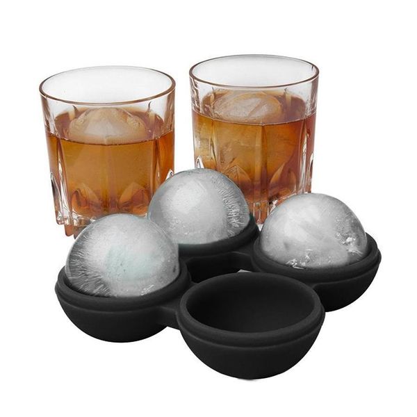 

fast-release flexible soft sile ice cube tray ice ball maker mold round spheres tray blac jllfle comb2010