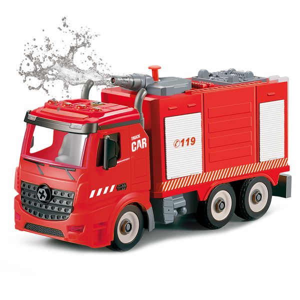 

fire truck ladder engineering car children's 2 yi intelligent assembly toys multi functional early education modular boy 6 years old