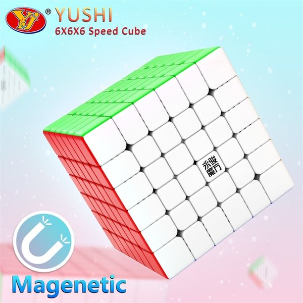 

yongjun yushi 6x6x6 magic magnetic cube professional stickerless yj magnets speed cube puzzle 6x6 cube education toy kids y200428