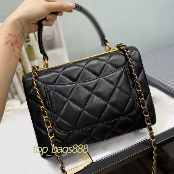 

sold ladies handbags ch trend diamond black lambskin real leather chains quilted flap hand bag crossbody shoulder bags purse