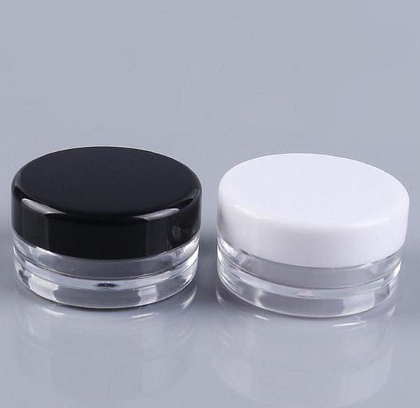 DHgate Weithals-2-ml-, 3-ml- und 5-ml-Mini-Kosmetikgläser aus Kunststoff mit Deckel für Körperlotion, Gesichtscreme, transparentes Probentesterglas aus Kunststoff für Salbencreme, kostenloser Versand