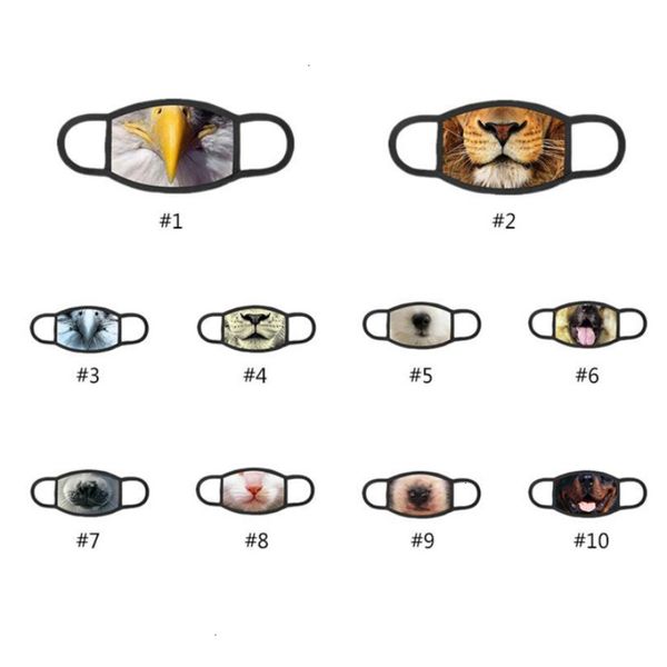 

personalized printed spring 3d cotton animal dust autumn tide models breathable masks cleaned and reused protective mask hh9-3072