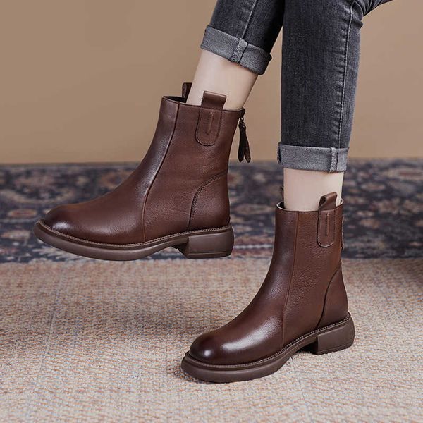 

leather martin women's autumn and winter 2021 summer short show feet small boots tide ins british style, Black