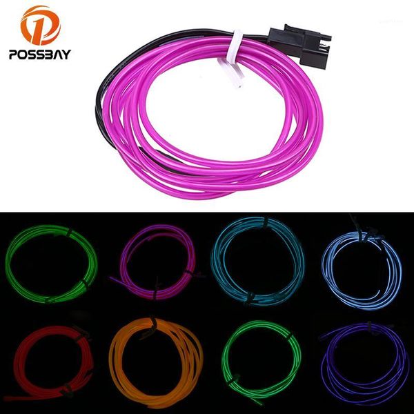 

possbay 5m white/red/blue/orange/yellow/green/purple/light green flexible led strip neon lights glow wire atmosphere light1