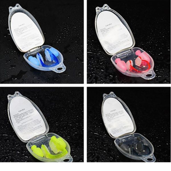 

soft sile swimming nose clips + 2 ear plugs earplugs set pool accessories water sports swimmi sqcoxx