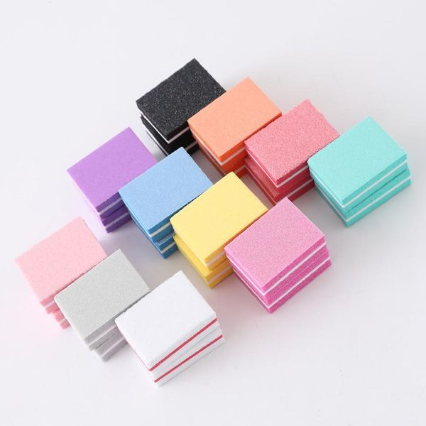 

10pcs mini sponge nail file double side nail buffer block portable polishing manicure tool for uv gel polish spo qylnre