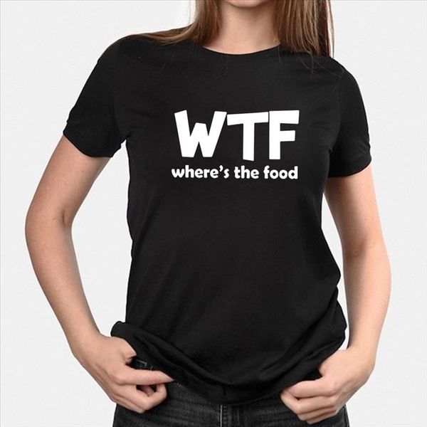 

wtf letter t shirt women short sleeve vegan wheres the food o neck loose tshirt summer plus size spanish fashion hipster, White