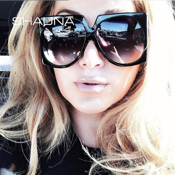 

shauna oversize women square sunglasses fashion summer styles gradient shades uv4001, White;black