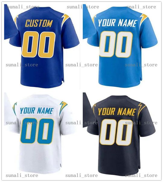 

stitched new men women kids 10 justin herbert 13 keenan allen 97 joey bosa 33 derwin james jr jerseys football shirts stitched, Black;red
