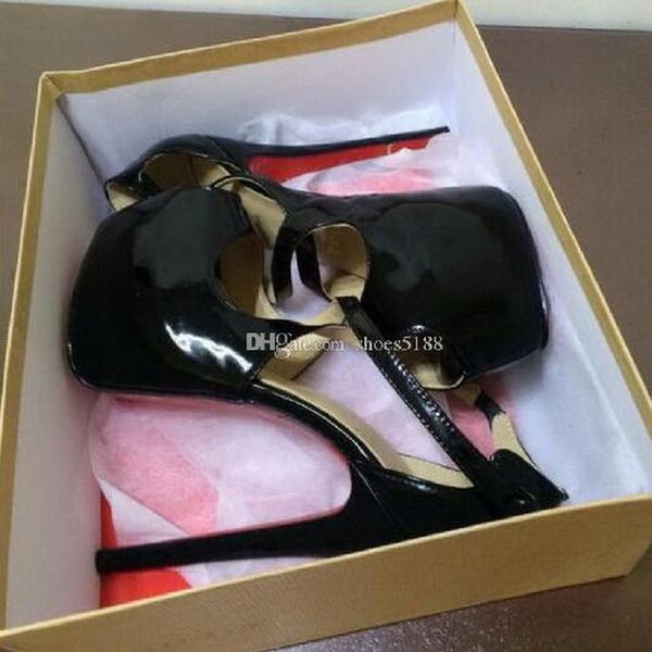 

new designer brand high heels woman fashion red bottom straps pumps nude /black cross heels women platform shoes eu 45