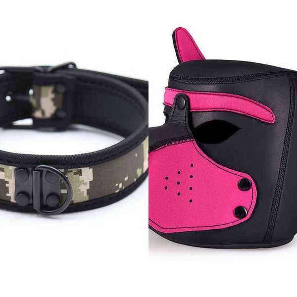 Nxy Giocattoli per adulti Cucciolo Gioca Bdsm Bondage Cane Maschera Cappuccio Schiavo Cosplay Fetish Sm Giochi Giocattoli erotici per coppie Negozio di ritenuta 1221