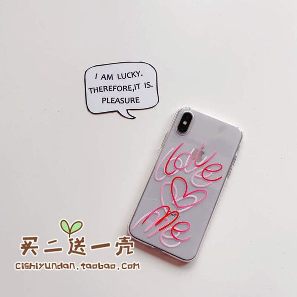 

case phone 11pro is suitable mobile for xsmax6 8 transparent 7plus / xr silicone pink 12