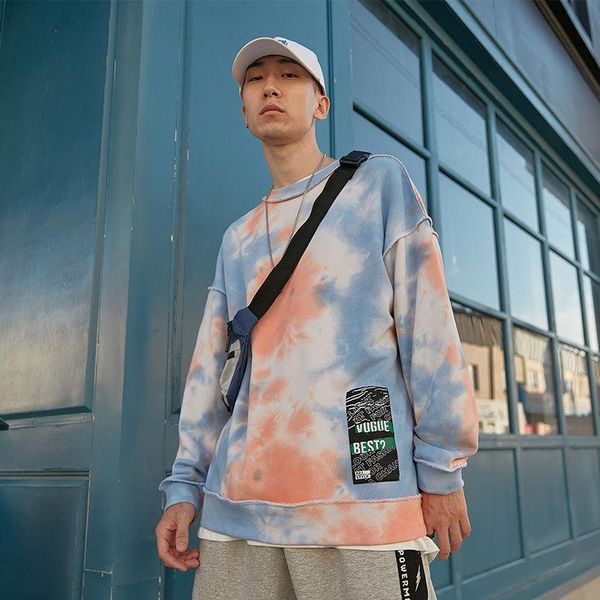 

ins insicious design мужская капюшон chun qiu wang красный высокий уличный ветер галстук свободный deyin пара одежда с длинными рукавами, Black
