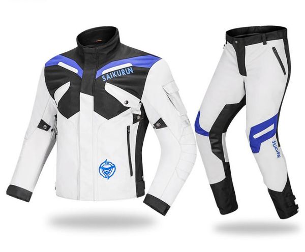 

waterproof motorcycle racing suit protective gear armor motorcycle jacket+motorcycle pants hip protector moto clothing set