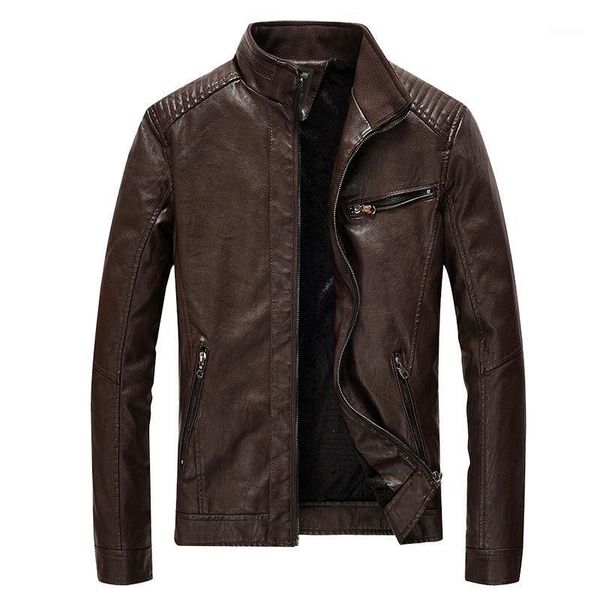 

motorcycle bikers leather jacket mens spring autumn coats faux leather jackets windbreakers fashion overcoat plus size 20201, Black