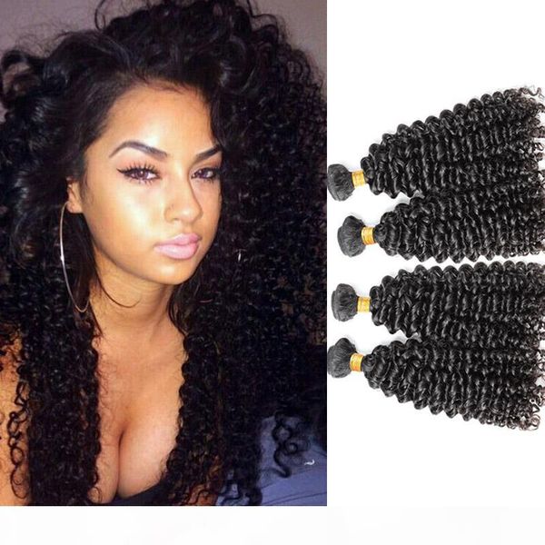 

8a natural black indian hair extensions 4pcs lot curly hair bundles 10-24inch human hair weave julienchina bella ing