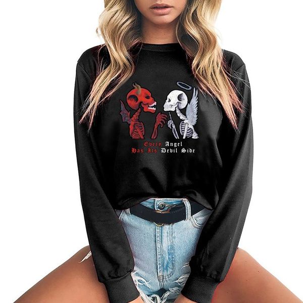 

women's hoodies & sweatshirts kuakuayu hjn japanese style sweatshirt women kawaii grunge aesthetic vaporwave fashion harajuku streetwea, Black