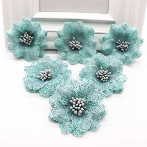 

10 шт. искусственный цветок ручной работы шелковые ромашки цветы для свадебных украшений украшения флористический венок скраптурой diy craft