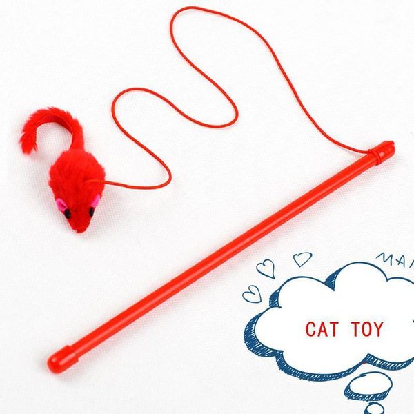 

cat toys pet toy cute design mouse stick teaser wand plastic for tunnel fat cute1