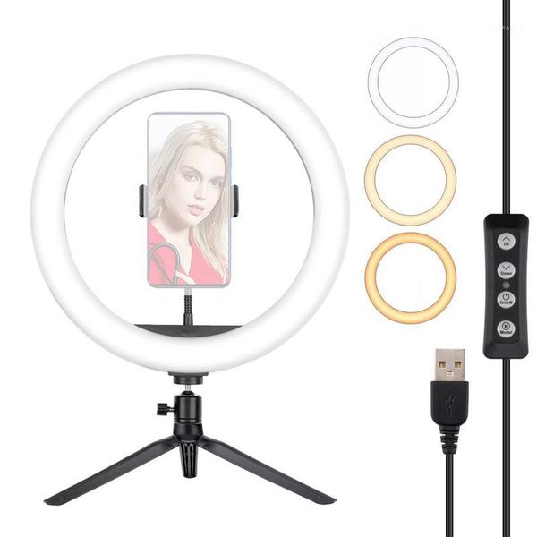 

10 inch makeup annular lamp ring lamp video selfie ring light with phone holder for pgraphy light tripod stand p camera1
