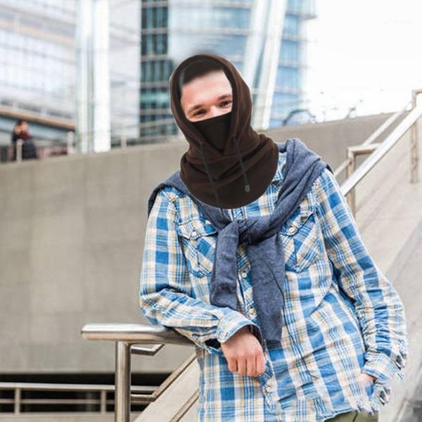 

1pcs winter warm fleece beanies hat for men women bandana neck warmer balaclava face mask cycling face mask hiking scarf1, Black;white