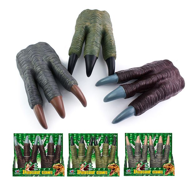 

dinosaur claw gloves simulation dinosaur toy hand cosplay halloween party kid trick prop prank toy for kids puppets toys gifts play