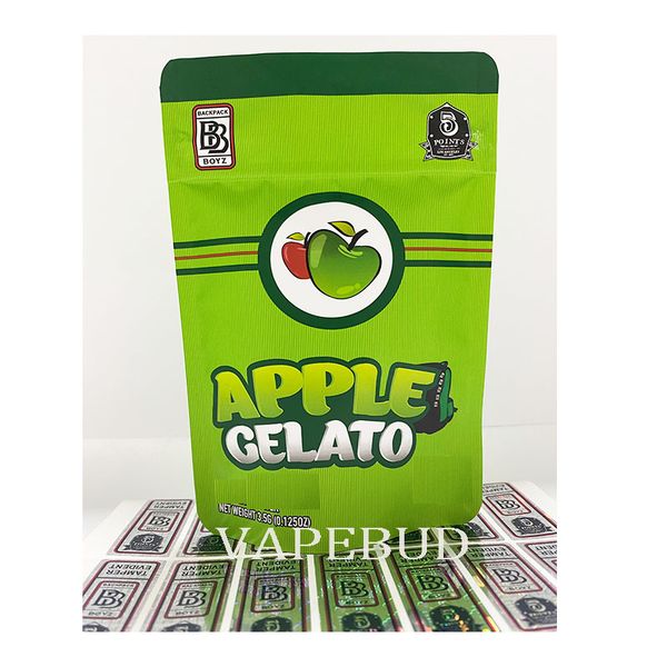 

apple gelato backpack boyz pippen 33 cookies 3.5g small mylar bags custom pouch smell proof packaging bag ziplock hologram seal sticker