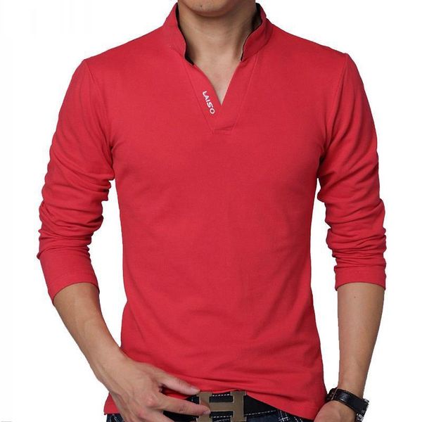 

2020 новая мода бренд мужская одежда сплошной цвет с длинным рукавом camisetas slim fit t рубашка мужская хлопковая футболка мужская повседн, White;black