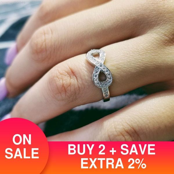 

solid 925 sterling silver infinix rings for women real wedding engagement r782s
