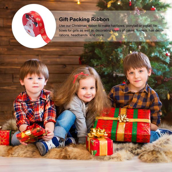 

1 рулон полиэфирной подарочные ленты коробки упаковки ленты рождество декор рулон 1 рулонной конструктор wmtqlo five2010