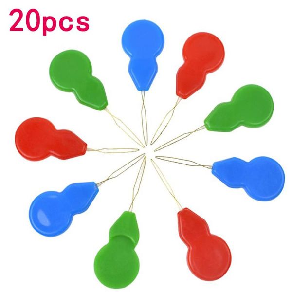 

sewing notions & tools 20pcs stitch bow wire needle threader insertion tool hand machines plastic cross sew accessories, Black