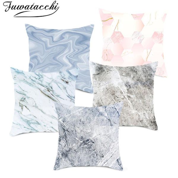 

cushion/decorative pillow fuwatacchi marble irregular texture cushion cover colorful concise for sofa car home decoration pillowcases 45x45c