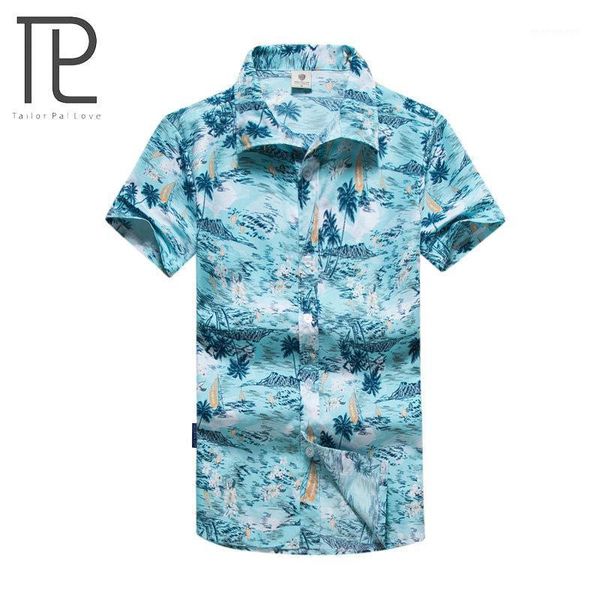 

men's casual shirts tailor pal love nice fashion men hawaiian summer short sleeve male shirt1, White;black
