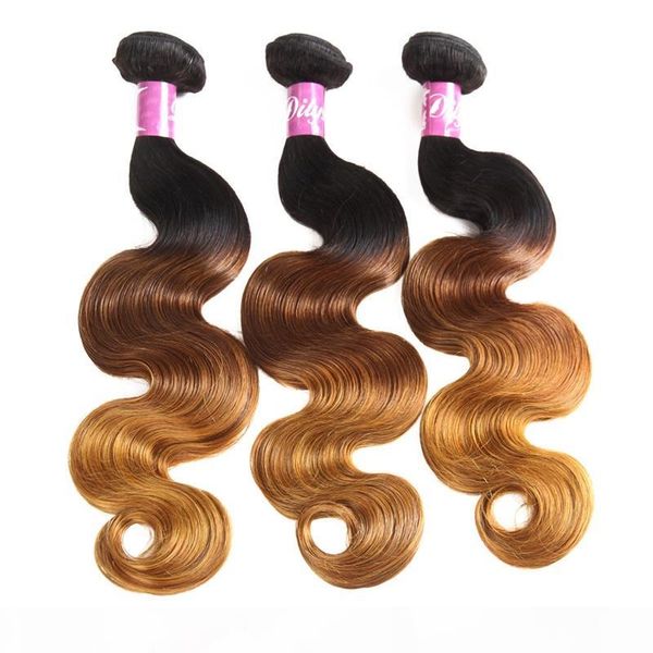 

brazilian body wave human hair extensions 100% hair weaves ombre color remy human hair bundles 8-28inch, Black